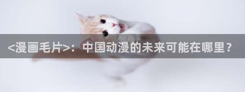 yy漫画在线入口：<漫画毛片>：中国动漫的未来可能在哪里？